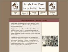 Tablet Screenshot of maplelanefarm.net